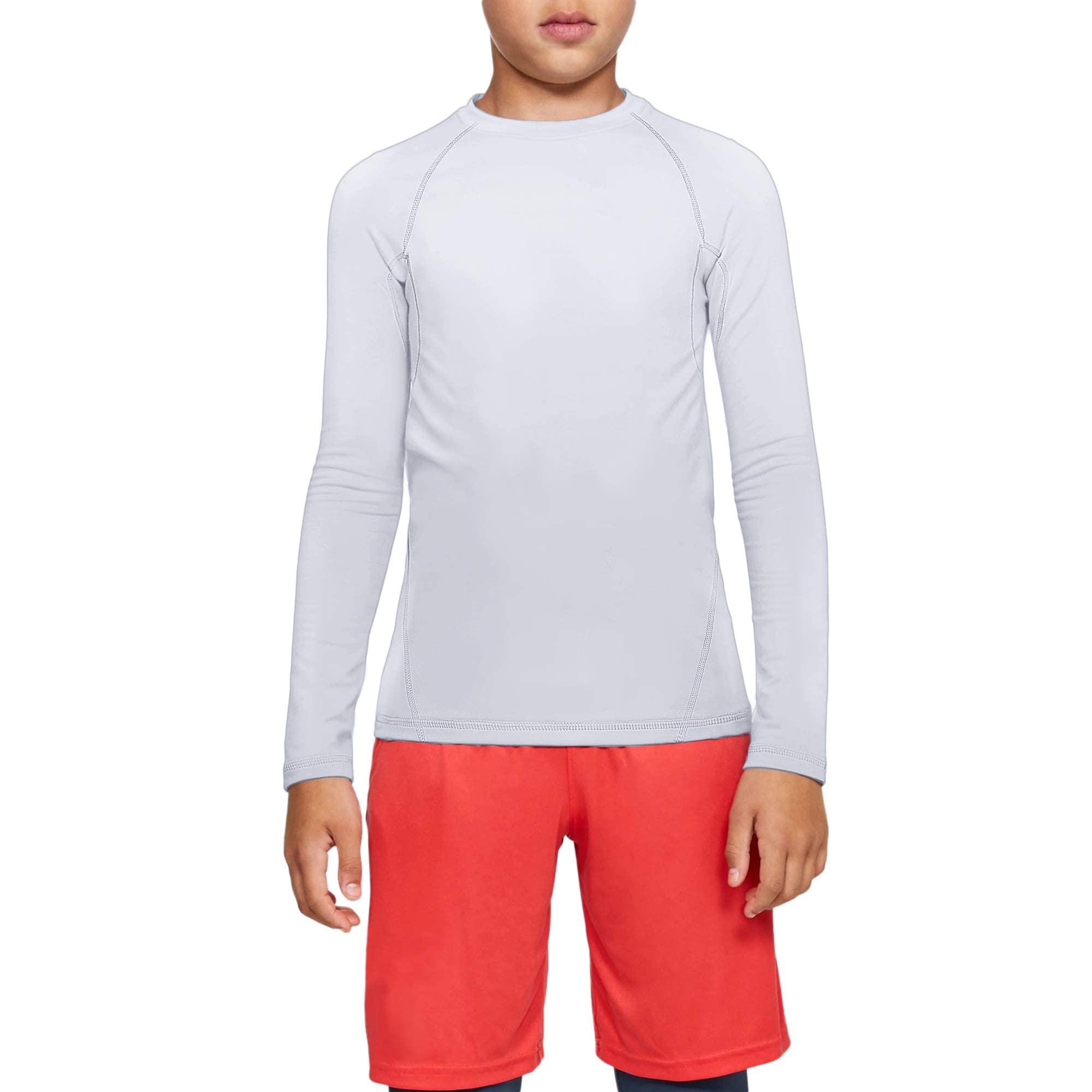 TELALEO 4, 3, 2, 5/1 Pack Boys' Girls' Compression Shirts Youth Long Sleeve Undershirt Sports Moisture Wicking Baselayer
