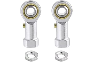 ZOWZEA 2Pcs PHSB3 Rod End Bearing 3/16 Inch Bore Pre-Lubricated 10-32 Female Thread Right Hand Heim Joint with Jam Nuts