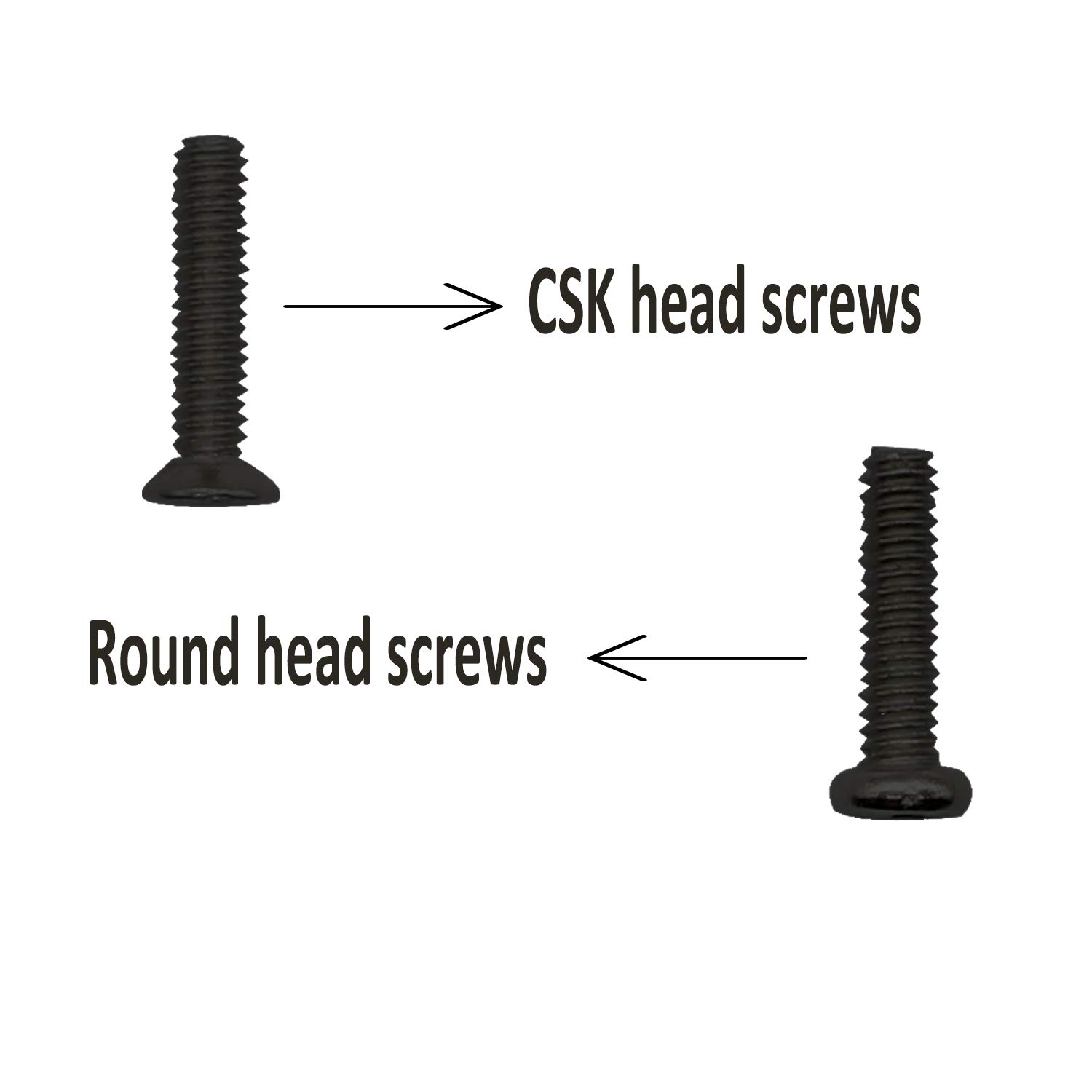 Small Screws Assortment Kit Hotetey 18 Kinds M1.2 / M1.4 / M2.0 Tiny Micro Screws Set for Glasses Watches (Black)