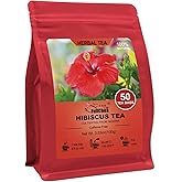 FullChea - Hibiscus Tea Bags, 50 Teabags, 2g/bag - Premium Hibiscus Flower Tea Bag - Cultivated From Nigeria - Non-GMO - Caff