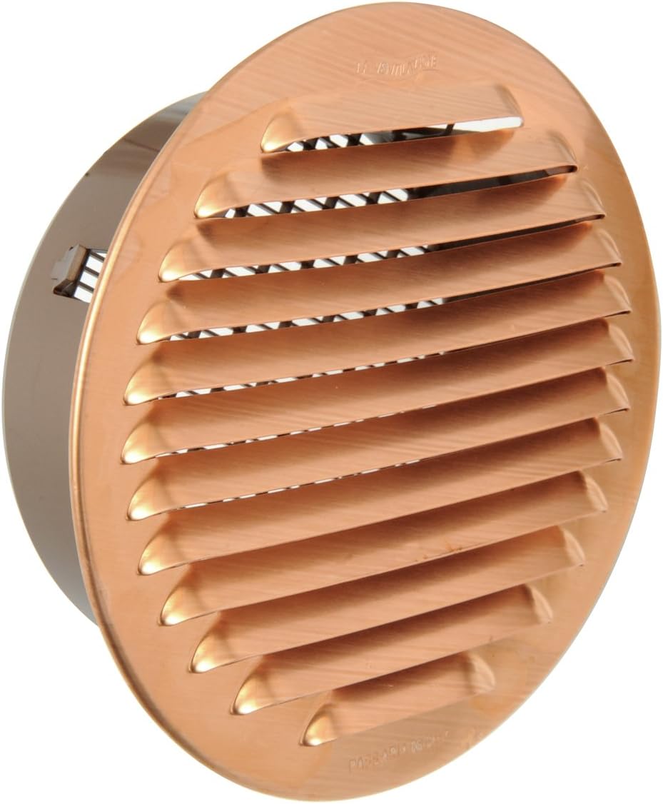 The gtrp125ry Ventilation Grill Round Recessed, Copper, 115 mm BigaMart