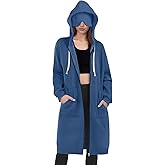Women's Zip Up Hoodies Causal Long Sweatshirt Coat with Eye Mask Oversized Long Sleeve Hood Jacket for Travel