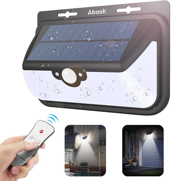 Lámparas Solares,Abask 68LED 800LM Ultra Brillante Inalámbrico Control