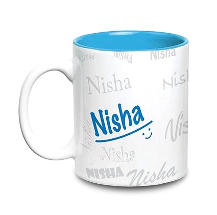 Buy Hot Muggs Me Graffiti Mug Nisha Personalised Name Ceramic 315ml 1 Unit Online At Low Prices In India Amazon In