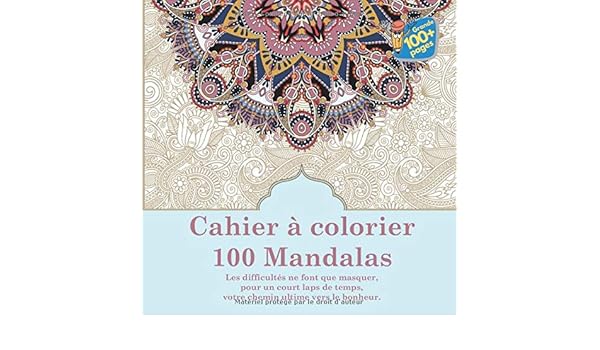 Amazon Com Cahier A Colorier 100 Mandalas Les Difficultes