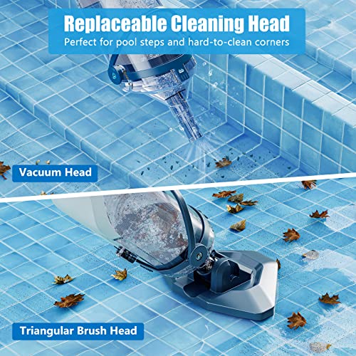 Pool Vacuum for Above Ground Pool with a Telescopic Pole, Running time photo 9