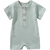 Jomixa Baby Romper – Cotton Newborn Outfit, Short Sleeve Unisex Onesie