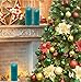 Kitch Aroma Teal Flameless Candles, Battery Operated LED Pillar Truquoise Flameless Candles with Moving Flame Wick for Home Decor Seasonal & Festival Celebration
