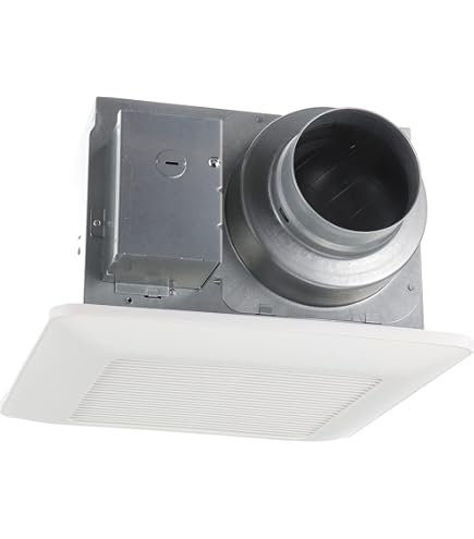 Panasonic WhisperRecessed LED Designer Fan With Light | 80 CFM Quiet Bathroom Exhaust Fan | 6" Aperture Energy Star Rated