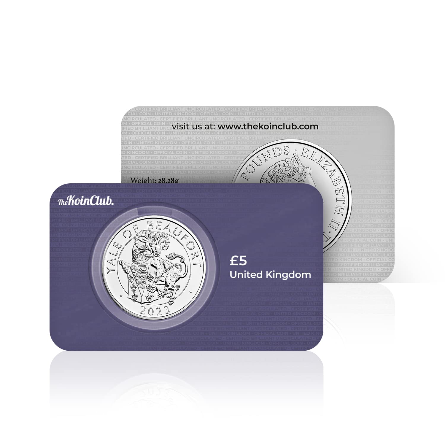 Collectable Royal Mint 2023 Yale of Beaufort Royal Tudor Beasts UK BU 5 Coin