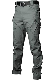 mens combat cargo work trousers black
