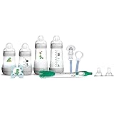 MAM Infant Basics Newborn Gift Set (9-count), Includes Easy Start Anti Colic MAM Baby Bottles, Pacifier, Baby Bottle Brush, F