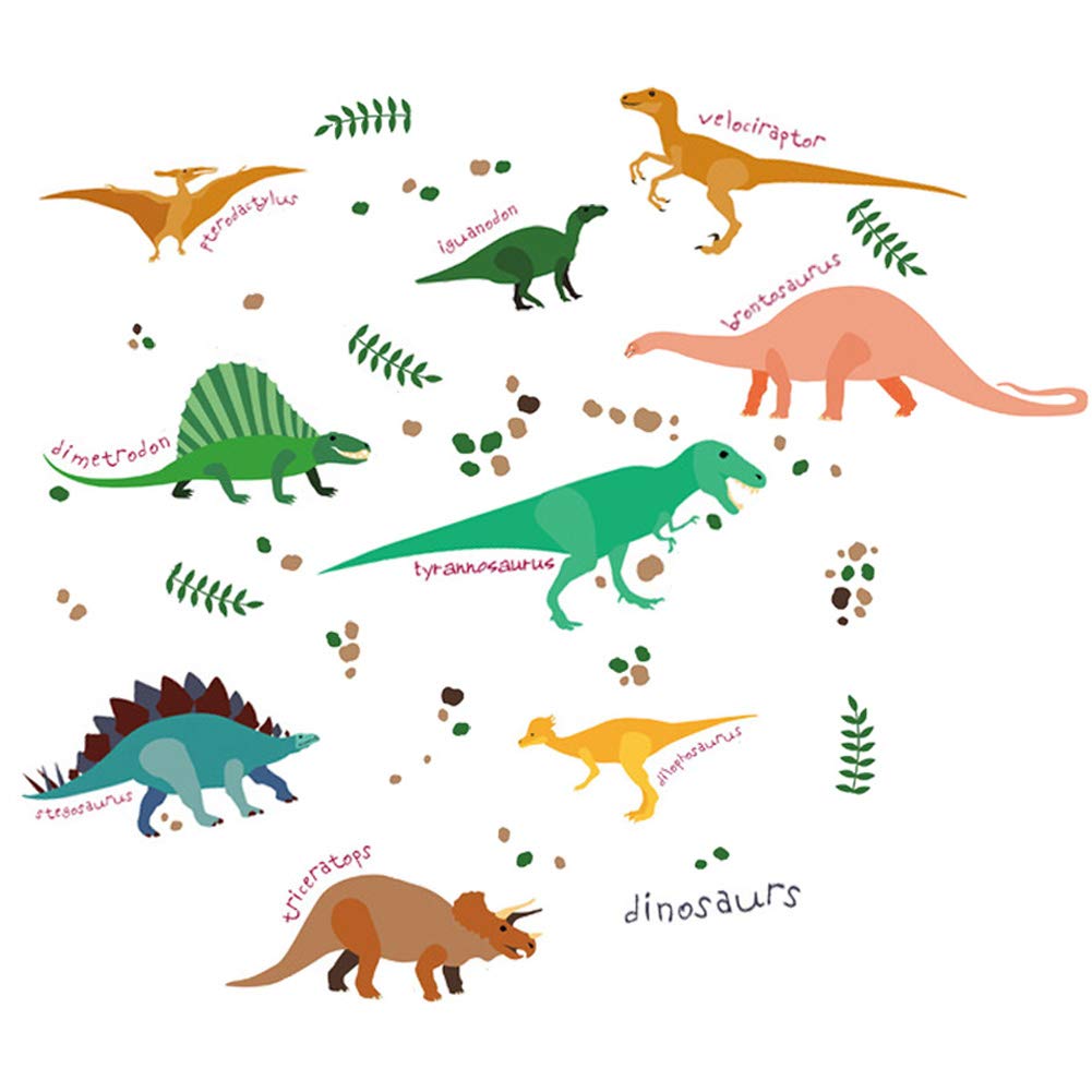 DIY Assorted Many Dinosaurs Wall Stickers Mural Art Decal for Children Kid Boy Girl Nursery Room Decoration