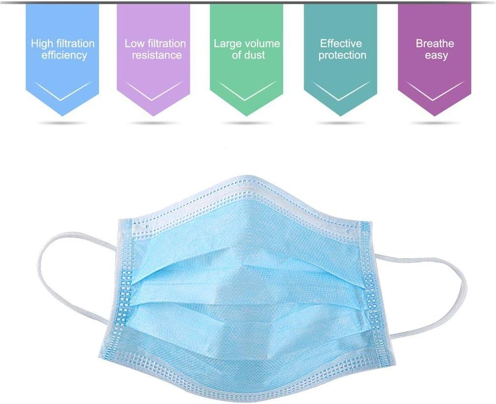 Disposable 3-layer, breathable anti-dust disposable mouth loop face, comfortable sanitary 30 Pcs, Confirm the Aimelen Store