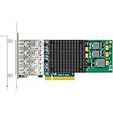GLOTRENDS ST7322 4-Port 10Gb SFP+ Network Card (Ethernet PCIE NIC) with Broadcom BCM57840 Controller, PCIe 3.0 X8 Interface