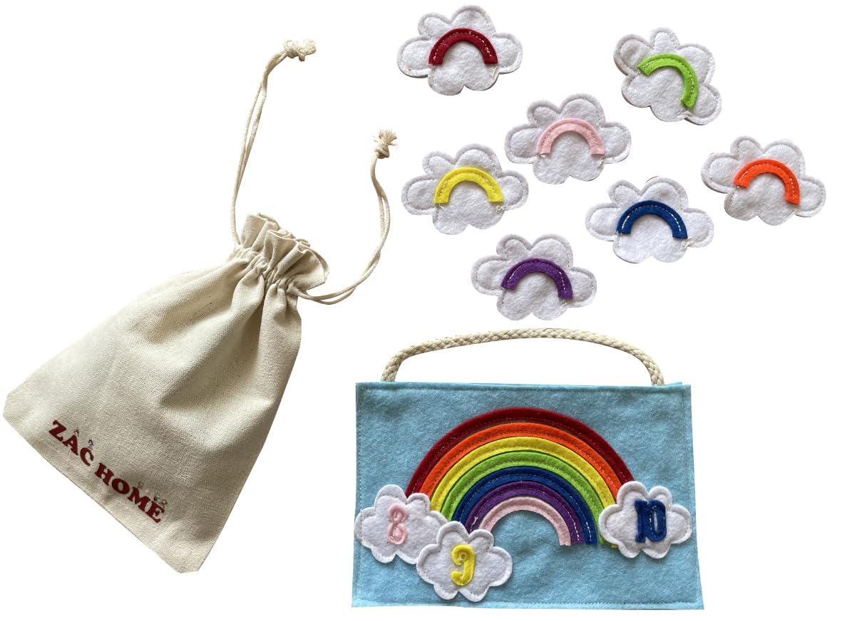 Nursery 'I Can Sing a Rainbow' Finger Puppet with Numbers 1-10 – Educational Counting & Color Learning Toy for Toddlers and Preschoolers