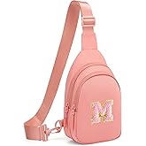 cotmcor Kids Crossbody Small Sling Bag Initial Girls Fanny Pack Cute Purse Chest Bags for Girl Gifts