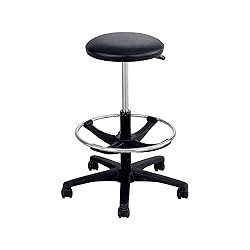Safco 3436BL Extended Height Lab Stool, Black