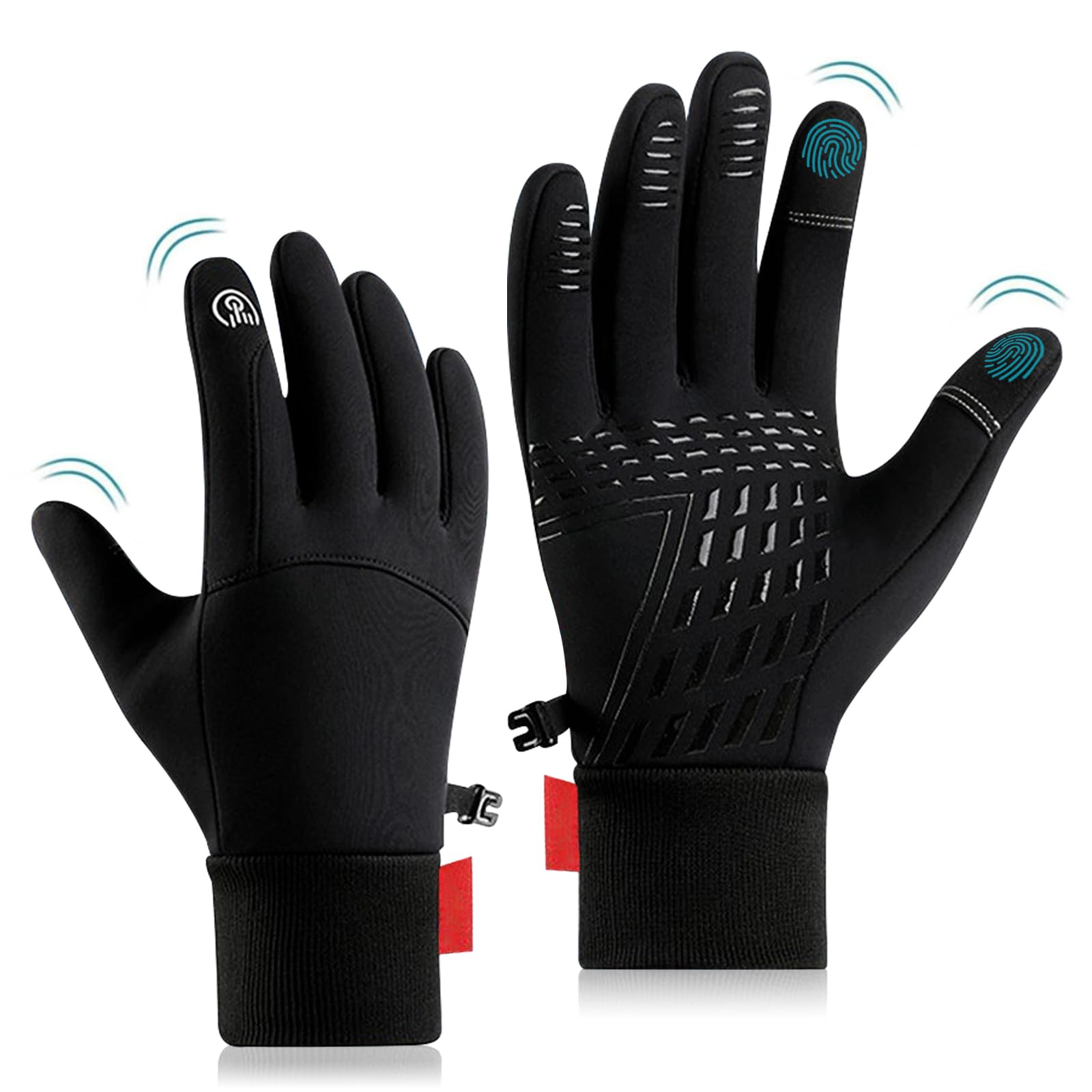 VAKKI Unisex Winter Cycling Gloves - Touchscreen, Anti-Slip, Windproof, Warm Thermal, Full Finger, Mountain Bike, Climbing, Running, Skiing Gloves