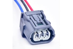 DECKBU 3 Pin Auto Waterproof Connector Ignition coils Plug Harness High Voltage Package Plug for Honda Civic Fit CRV Accord(Grey Medium Slot)