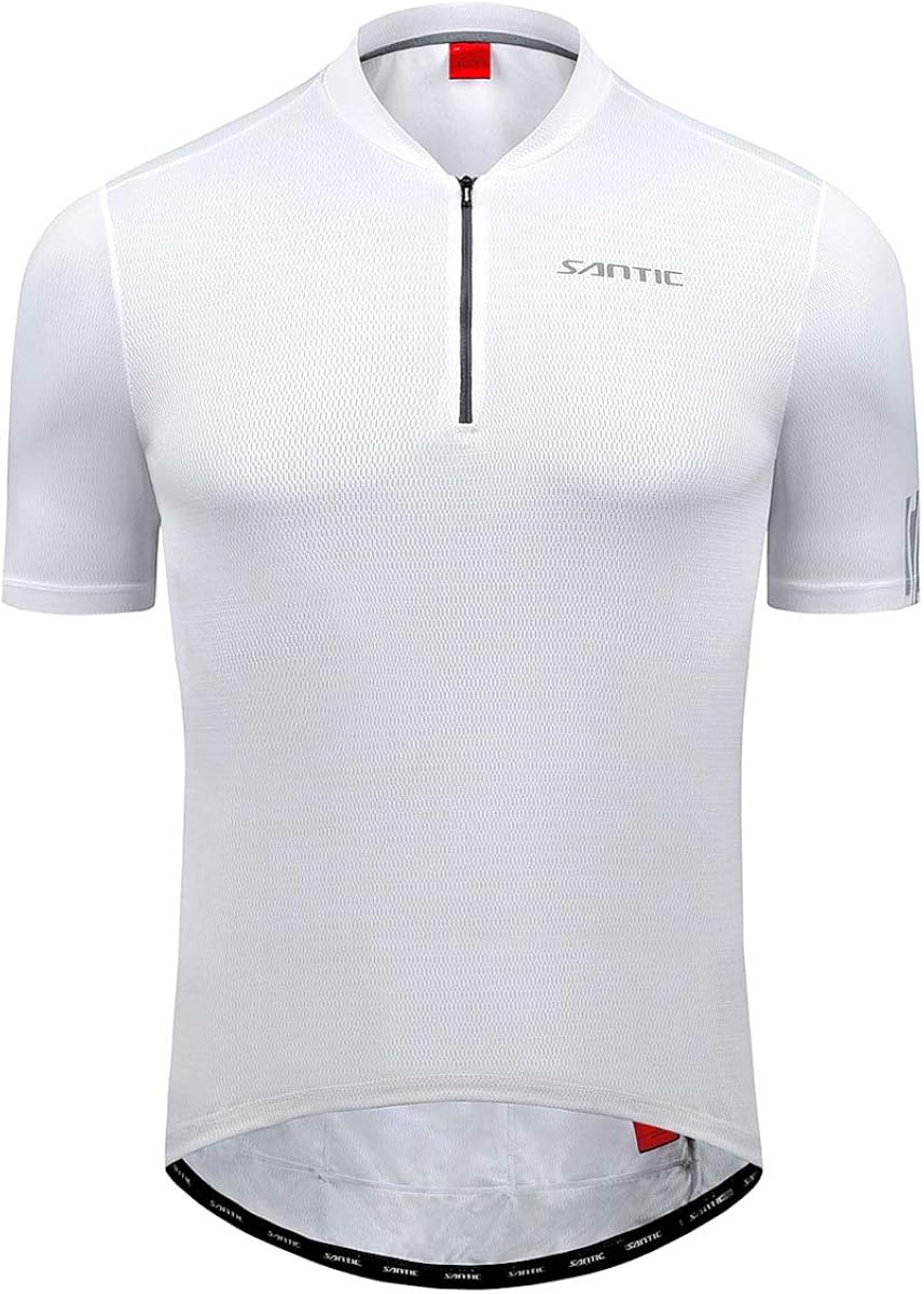 Santic Cycling Jersey Men Bike Jersey Cycling Jacket Reflective Breathable Moisture Wickin and Quick Dry : Clothing