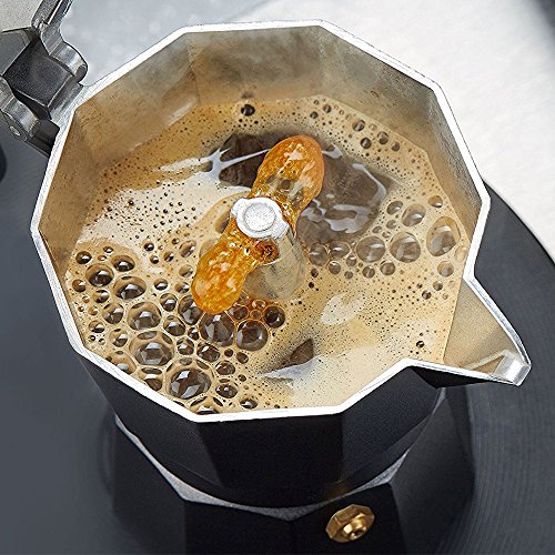 TopHomer Moka Pot 6 Cup Coffee Express Espresso Maker Stovetop Aluminium with Large Handle Perfect for Home and Office Use - Thumbnail 4