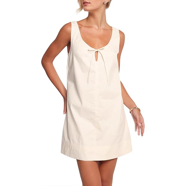 fitted lace wedding dress Amoretu Loose Sleeveless Tank Dress