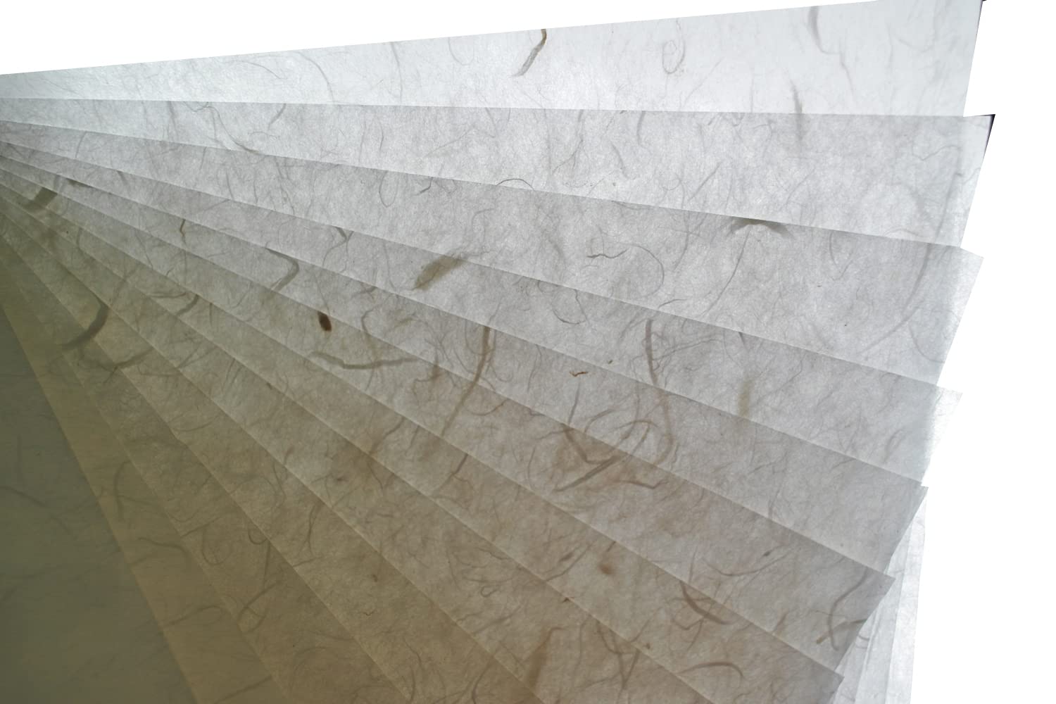 White Mulberry Paper Sheets Origami Design Craft Hand Made Art Tissue Washi Suppliers Card Making Glass Decoupage (8.5 x 11.0in) (50 sheets)
