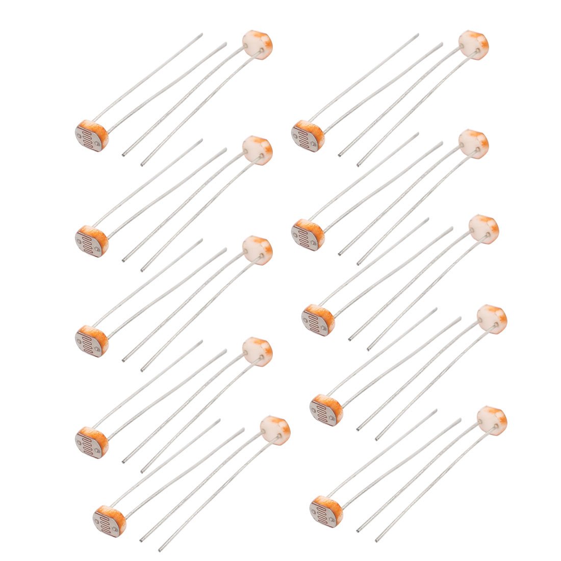 Sourcingmap 20Pcs 5528 Photoresistor LDR CDS 5mm Light-Dependent Resistor Sensor