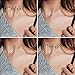 Wowanoo Choker Necklace Set Multilayer Layers Stars Chain Clavicle Necklace Jewelry for Women Threes