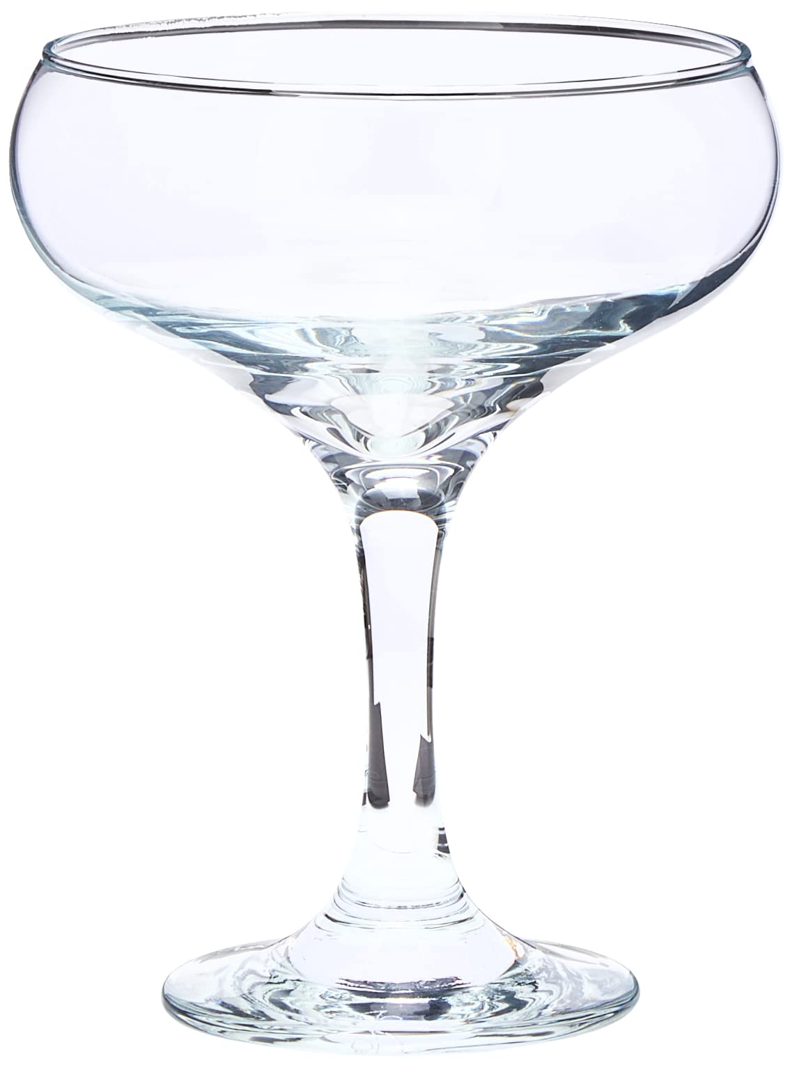 Pasabahce Bistro Champagne Saucers – Pack of 12, 270 ml (9.5 oz) Coupe Glasses – Elegant Soda-Lime Glass for Champagne & Cocktails, Dishwasher Safe