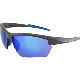 Epoch Eyewear Kennedy Sunglasses Gray Blue Frame with Blue Mirror Lens