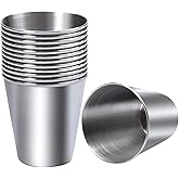 Ruisita 12 Pieces Stainless Steel Shot Cups Stainless Steel Shot Glass Drinking Tumbler (2.3 Ounce/70 ml)