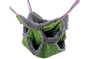 neolun Rat Ferret Cage Hammock Bedding Small Pet Cage Accessories Toy Triple-Layer Hammock Bedding for Hamster Guinea Pig Rat Ferret Chinchilla Playing Sleeping(Light Green)