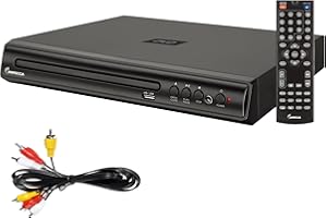 Impecca Compact DVD Player - Digital DVD Player with Remote Control and Built-in PAL/ NTSC System, USB Input DVD Player (DVHP