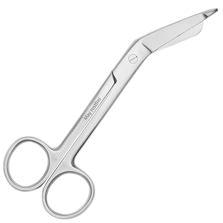 May - Verbandschere nach Lister - Verbandsschere Krankenschwester - Erste-Hilfe-Schere - Länge: 11,5 cm - Edelstahl
