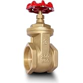 SYWUWV 3" NPT Gate Valve, Heavy Duty, Brass, Female x Female Thread, DN80 | Manual Rotary Sluice Valve, Rising Stem, Full Bore Design, for Water, Oil, Gas, Air, for Industrial Plumbing and HVAC Systems