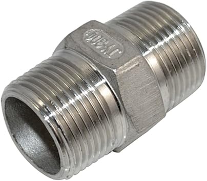 Amazon Com Superwhole 3 4 Male X 3 4 Male Hex Nipple Stainless Steel 304 Threaded Pipe Fitting Npt Home Improvement