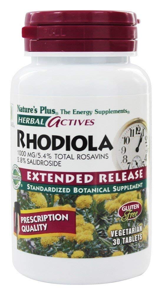 Nature'S Plus, Herbal Actives, Rhodiola, Extended Release, 1000 Mg, 30 Veggie Tabs