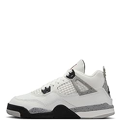Jordan 4 Retro (PS) in Summit White/Fire Red-Cement