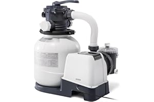 INTEX 2,100 GPH Krystal Clear Sand Filter Pump for Above Ground Pools, Swimming Pool Pump with Automatic Timer - Improved Cir