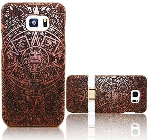S7 Edge Case,Saler-lee Unique Real Handmade Natural Wood Wooden Hard Bamboo Shockproof Case for Samsung Galaxy S7 Edge Maya