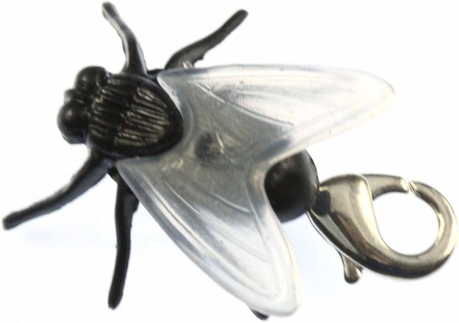 Miniblings Fly Charm Pendant Zipper Pull Housefly Insect, Silver, 20mm
