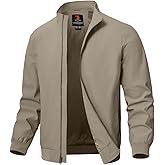TBMPOY Mens Lightweight Jackets Light Windbreaker Full Zip Casual Work Jacket Golf Business Fall Track Coat with Pockets