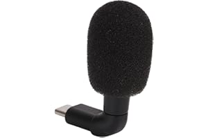 Zunate Mini Type C Plug and Play Microphone for Android Phone, Omnidirectional USB C Mic with 90 Angle Plug, High Sensitivity