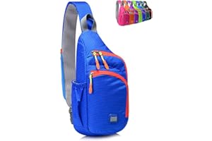 Peicees Small Sling Backpack Waterproof Unisex Shoulder Bag Chest Crossbody Daypack