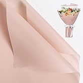 NESCCI 20 Sheet Flower Wrapping Paper - Waterproof Floral Bouquet Wrapping Paper, Florist Supplies Packaging Paper for Wedding Birthday Gift DIY (Misty Lotus Pink)