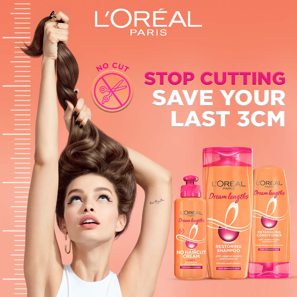 L Oreal Paris Dream Lengths No Haircut Cream Leave In Conditioner 200ml Amazon In Beauty
