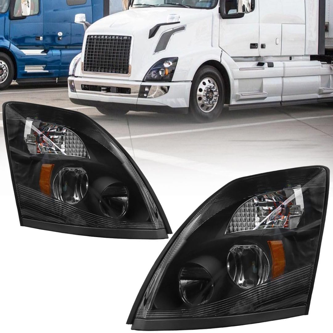 Photo 1 of *** PARTS ONLY - SEE NOTES *** LEAVAN LED Headlight Assembly Compatible with Volvo VNL 2004-2014,Black Factory Style LED High/Low Beam Headlamp Driver and Passenger (Pair of Headlight Assembly)