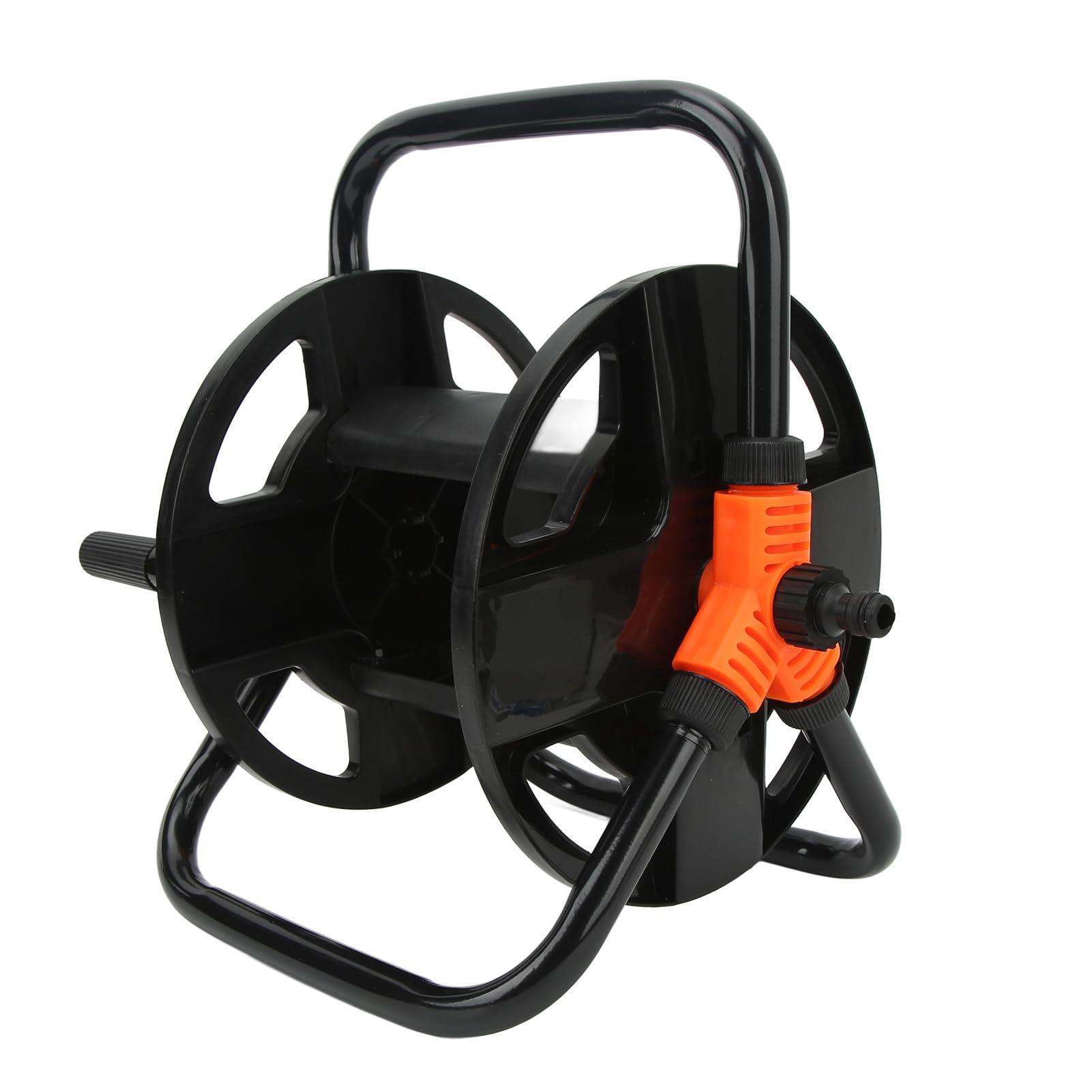Wakects Garden Hose Reels, Hose Pipe Reel Single Arm Tool with Smart Matching ABS Hose Reel Garden Accessory for Car Washing Watering9.4 x 9.8 x 12.8in